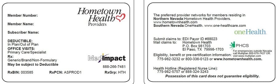 Hometown Health | Membership Card