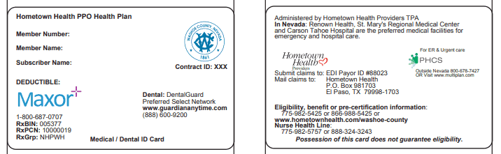 Washoe County Sample ID Card